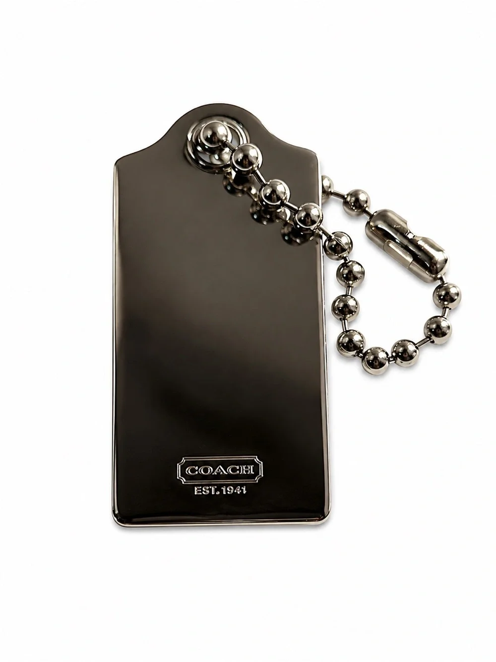 Coach Silver-Tone Metal Hangtag